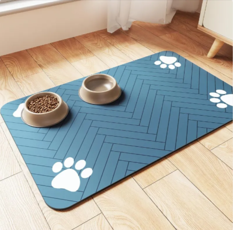 Splash-Proof Pet Feeding Mat — Quick-Drying Floor Protector