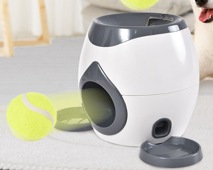 Interactive Ball-Launcher Toy & Auto Feeder for Dogs