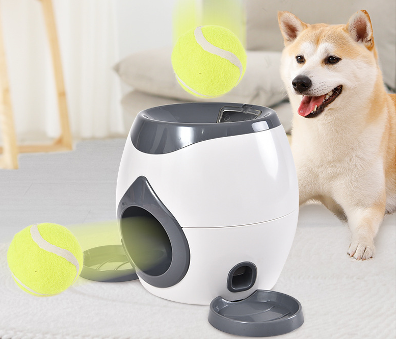 Interactive Ball-Launcher Toy & Auto Feeder for Dogs
