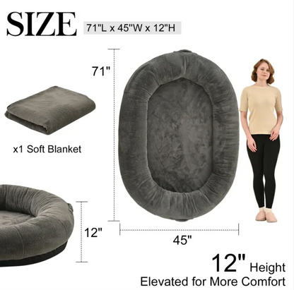 Oversized Human & Dog Bed for Shared Lounging