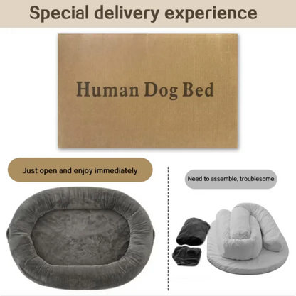 Oversized Human & Dog Bed for Shared Lounging