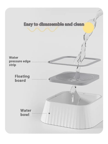 Floating Pet Water Bowl — No-Splash, Anti-Tip (1.3 L)