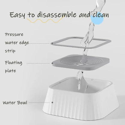 Floating Pet Water Bowl — No-Splash, Anti-Tip (1.3 L)