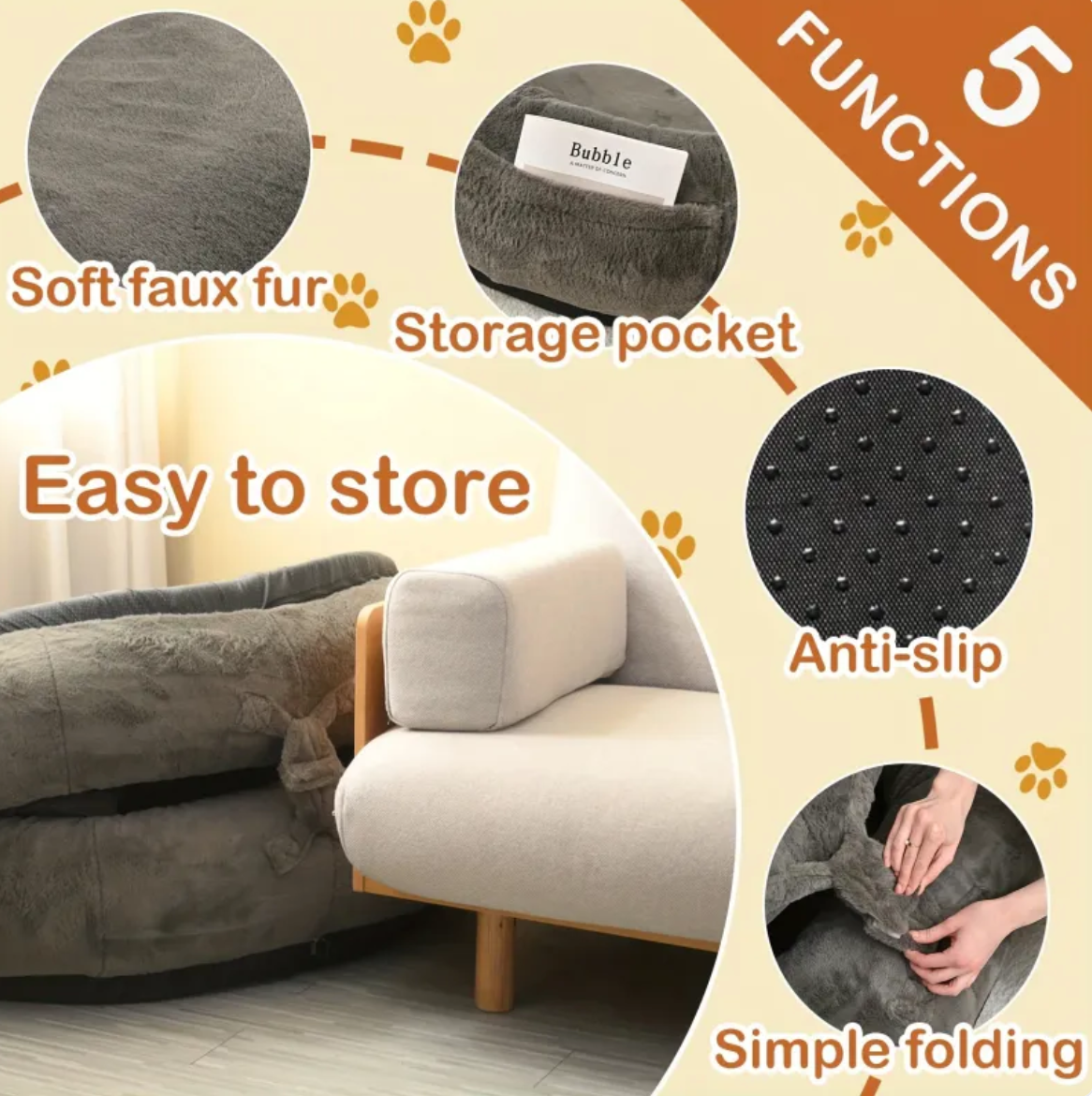 Oversized Human & Dog Bed for Shared Lounging